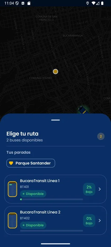 Rutas disponibles